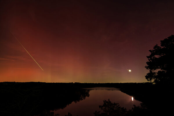 The Aurora Over Table Rock Lake by Jane Ballard