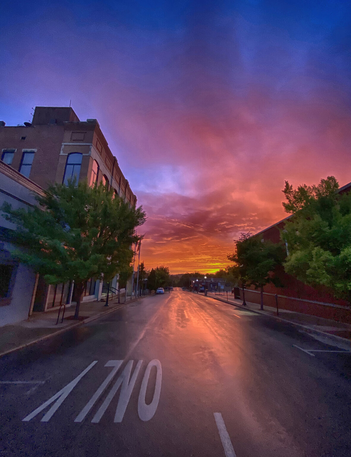 Downtown Fayetteville Sunset by Wendy Dunn